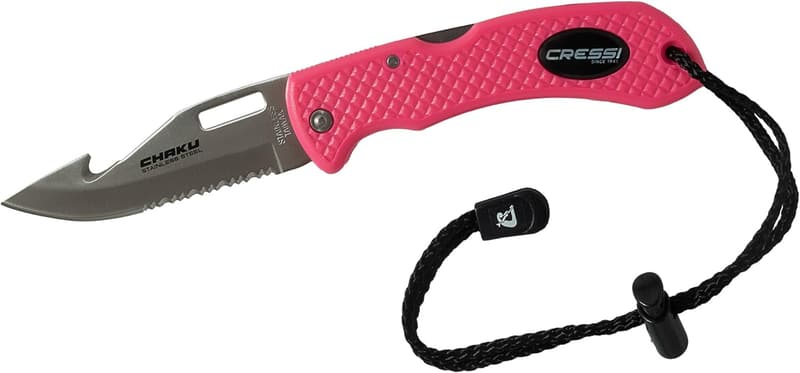 Cressi Chaku Stainless Steel Dive Knife for Freediving & Scuba