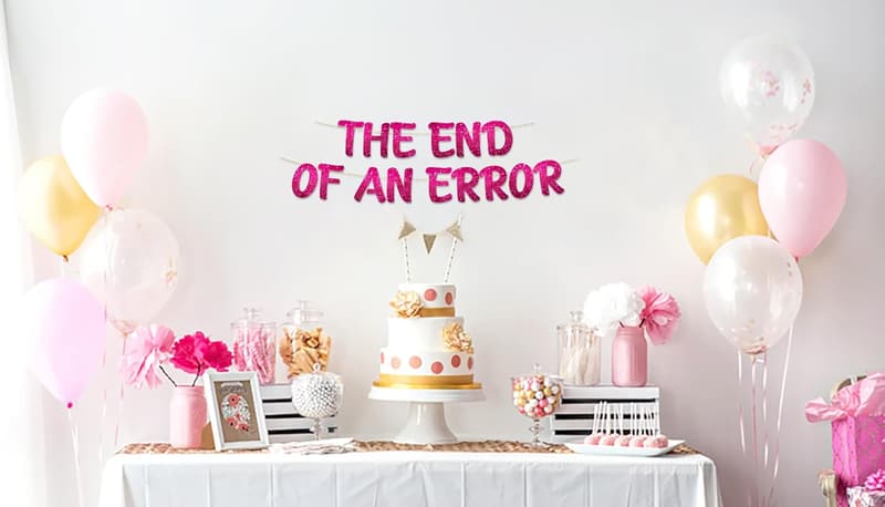 Divorce Party Pink Glitter Banner – Funny Newly Single Decor