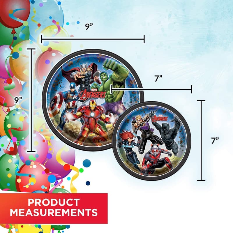 Avengers Dinnerware Set for Kids' Birthday Party