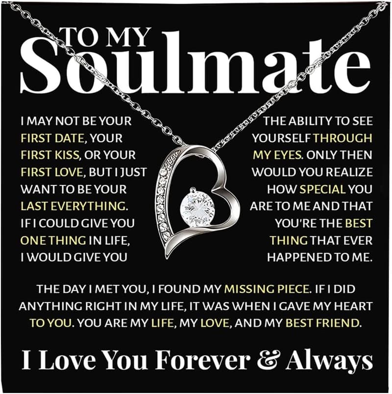 Soulmate Necklace for Her - Ideal Birthday Gift for Women