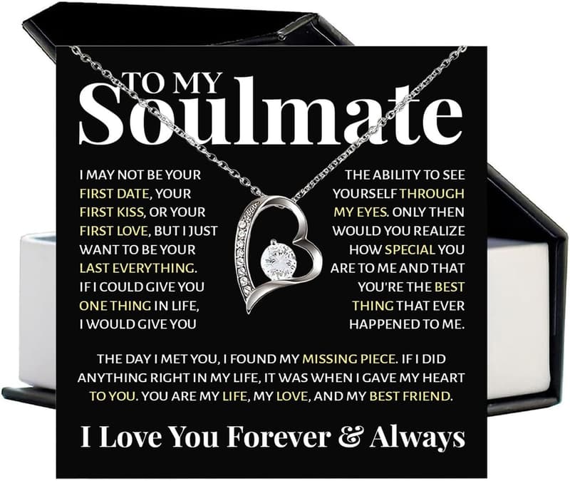 Soulmate Necklace for Her - Ideal Birthday Gift for Women