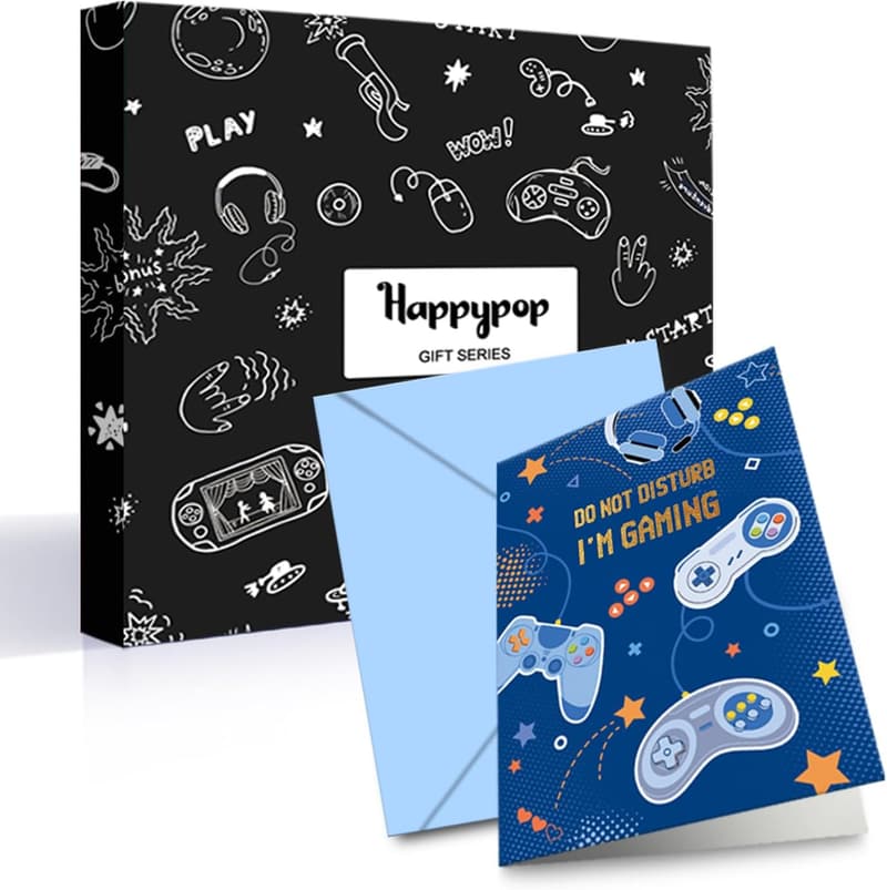 Gamer Gifts - Video Game Socks with Greeting Card for Teens
