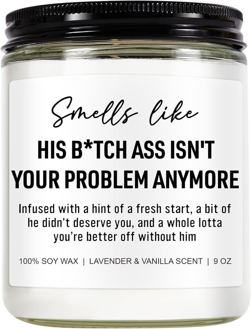 Divorce Party Funny Scented Candles - 9 oz Gift for Women