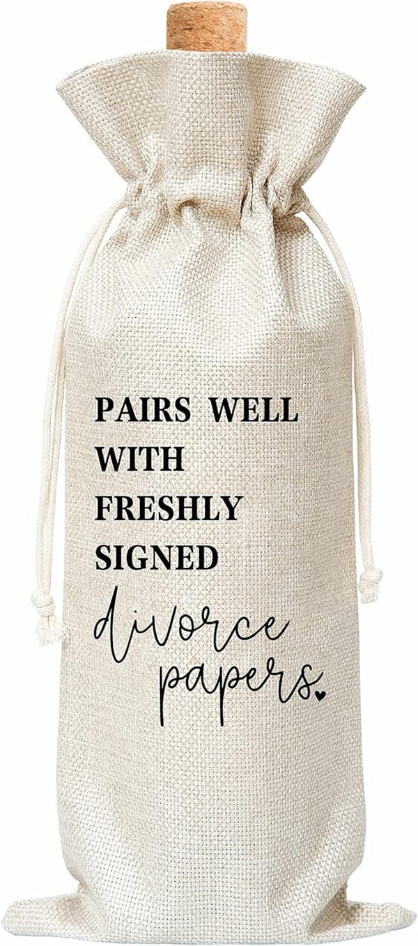Divorce Celebration Wine Bag for Newly Divorced Women