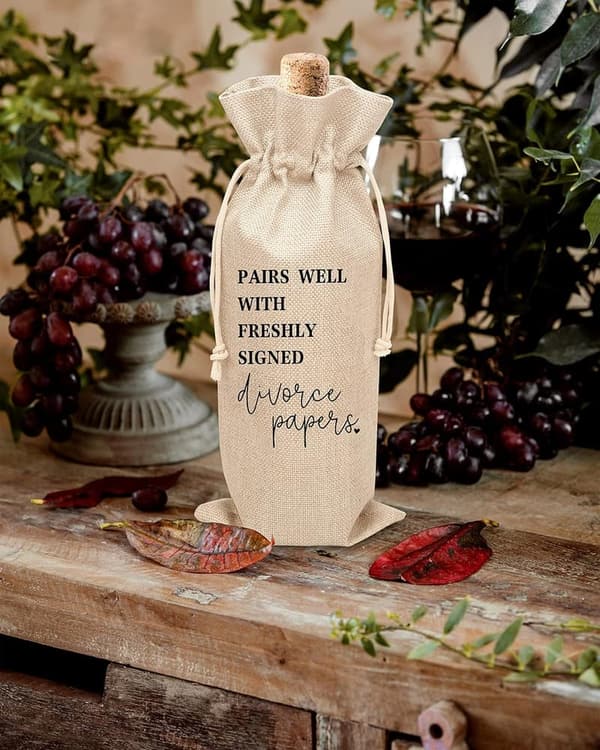 Divorce Celebration Wine Bag for Newly Divorced Women