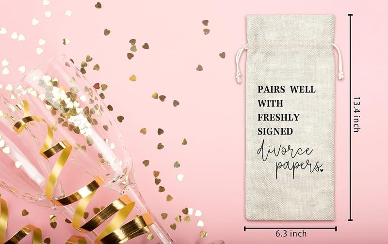 Divorce Celebration Wine Bag for Newly Divorced Women