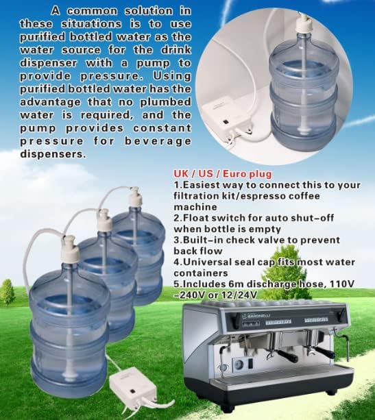 20ft Water Dispenser Pump for 5 Gallon Bottles - US Plug