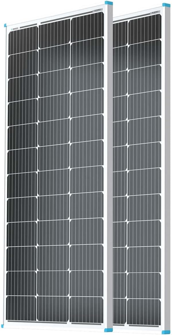 Renogy 2-Pack 100W High-Efficiency Solar Panels for Off-Grid Use