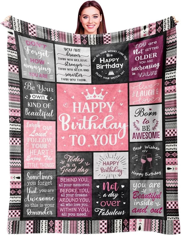 Happy Birthday Women's Throw Blanket, 60