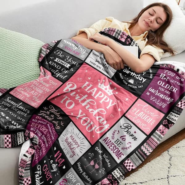Happy Birthday Women's Throw Blanket, 60