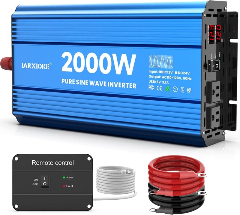 2000W Pure Sine Wave Inverter for Home & RV Use