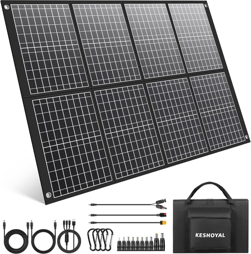 100W Portable Monocrystalline Solar Panel for Camping and Off-Grid Use