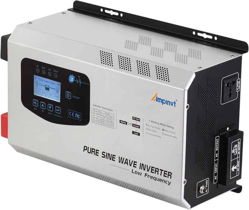 2000W Pure Sine Wave Inverter Charger with LCD Display