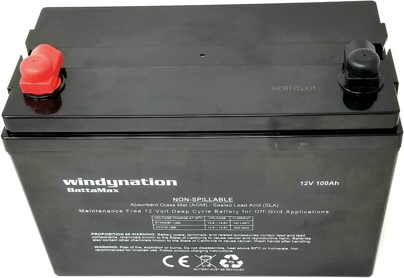 100AH 12V AGM Deep Cycle Battery for Solar & Off-Grid Use