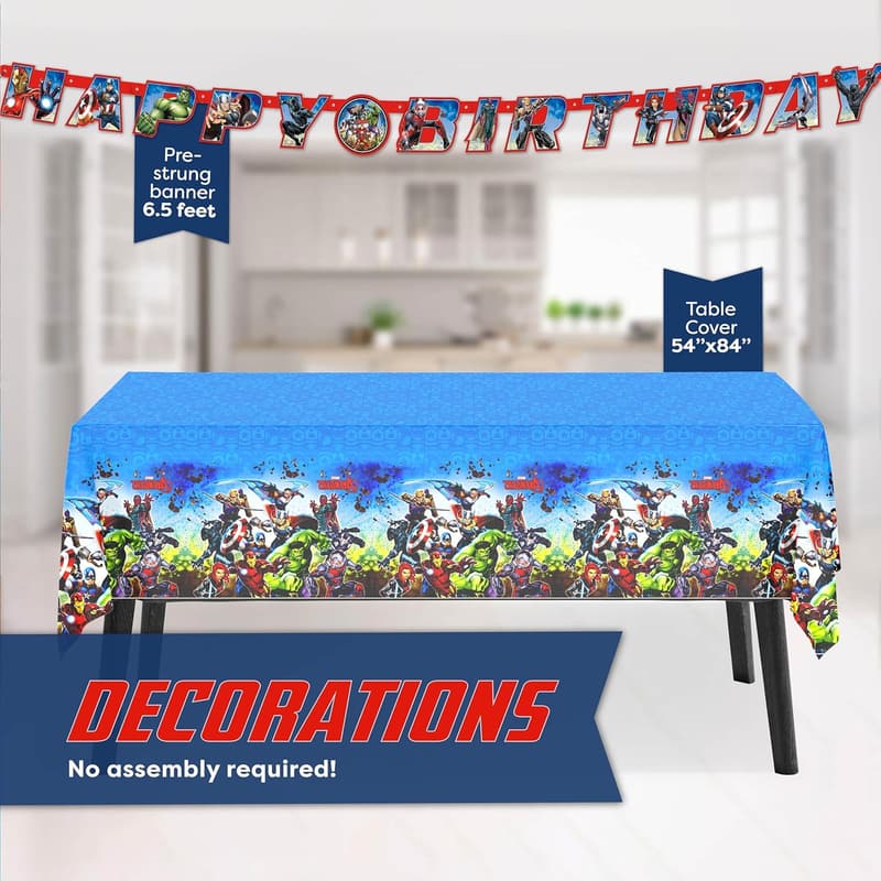Avengers Birthday Party Supplies for 16 Guests