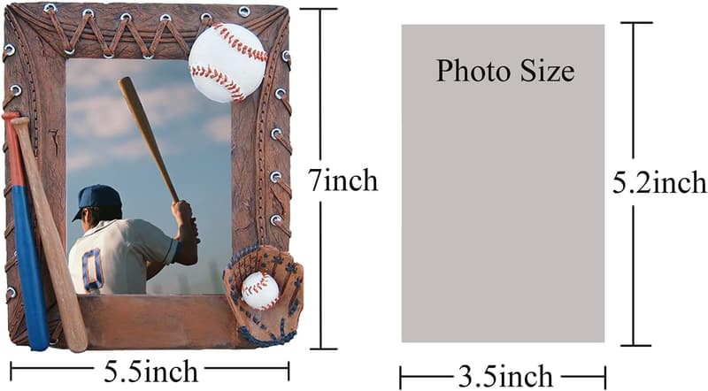3D Baseball Photo Frame - Handmade Birthday Gift for Sports Enthusiasts