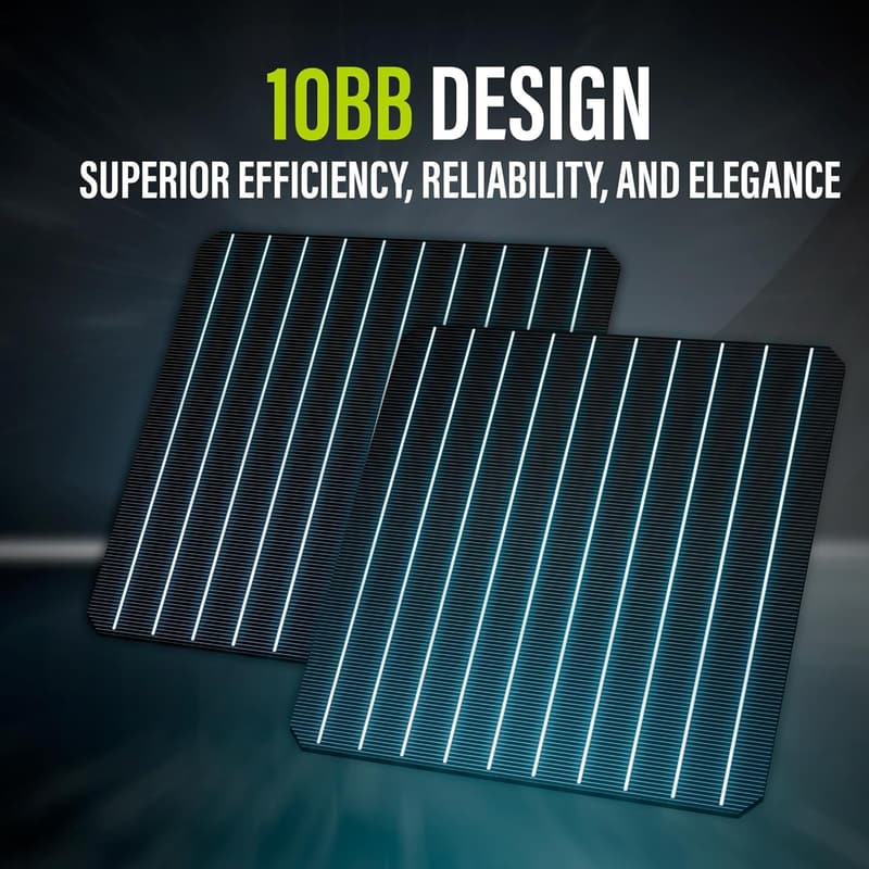 100W Bifacial Monocrystalline Solar Panel for RVs and Boats