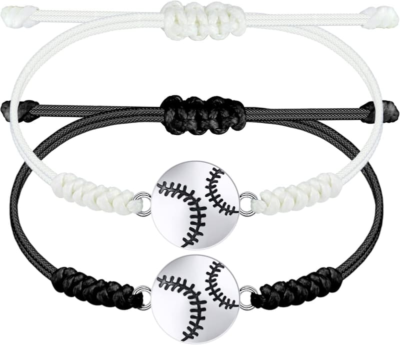 Sport Bracelets Set for Kids - 2pcs Braided Jewelry