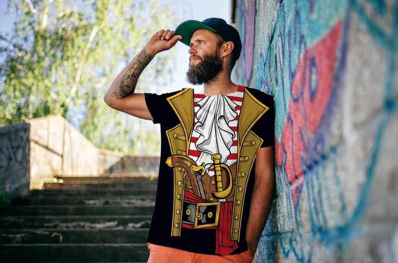 Men's Pirate Costume Shirt with Funny 3D Print Graphics