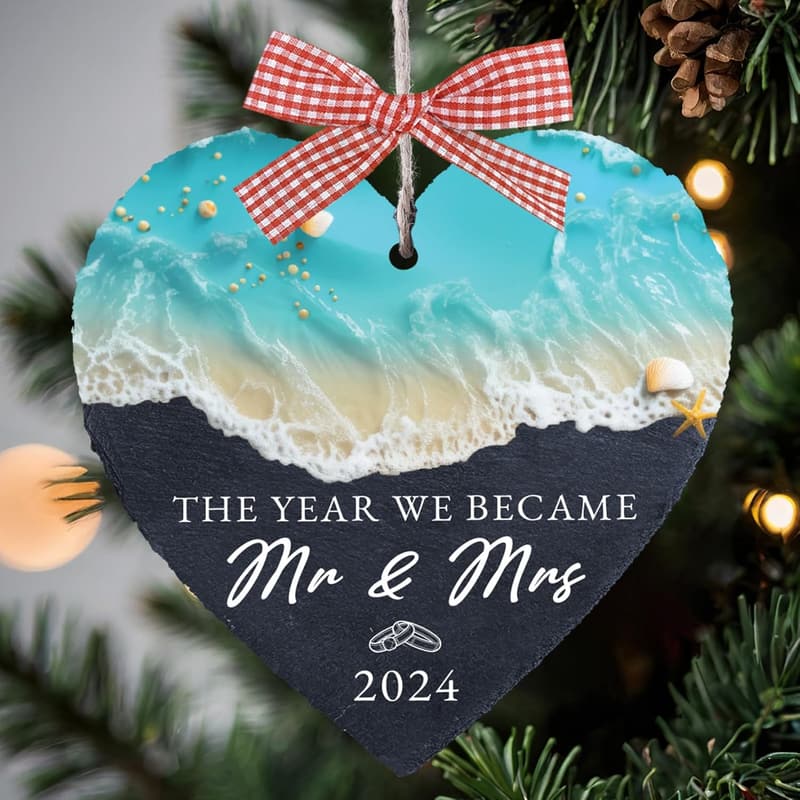2024 Wedding Ornament - Mr & Mrs Stone Decoration Gift