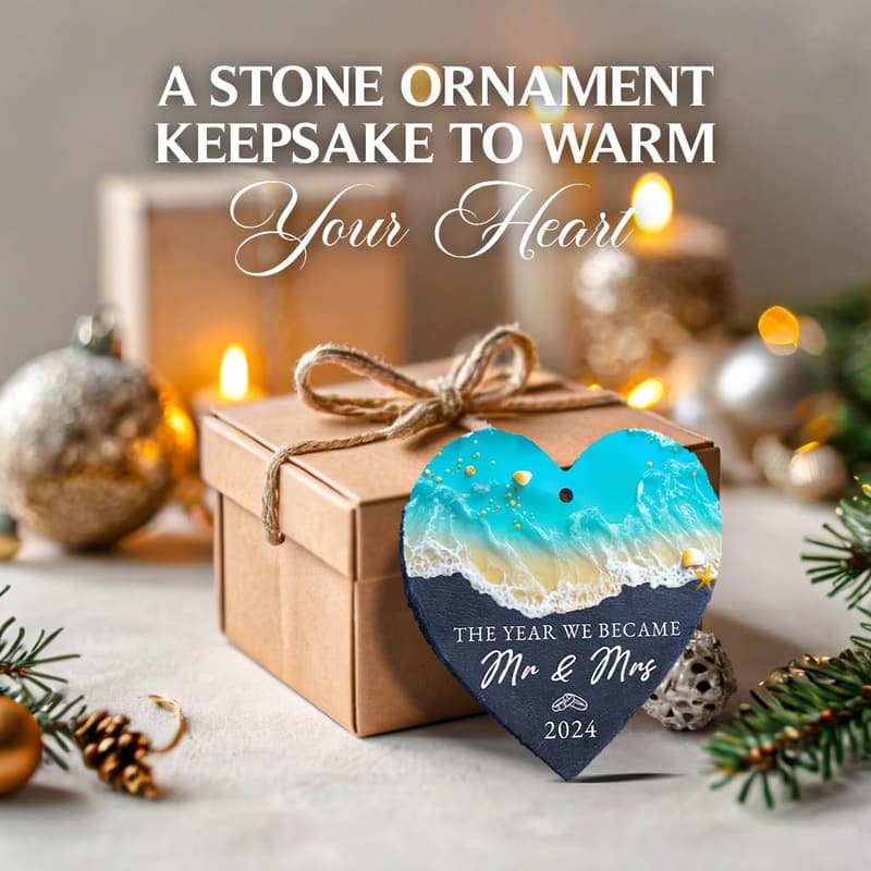 2024 Wedding Ornament - Mr & Mrs Stone Decoration Gift