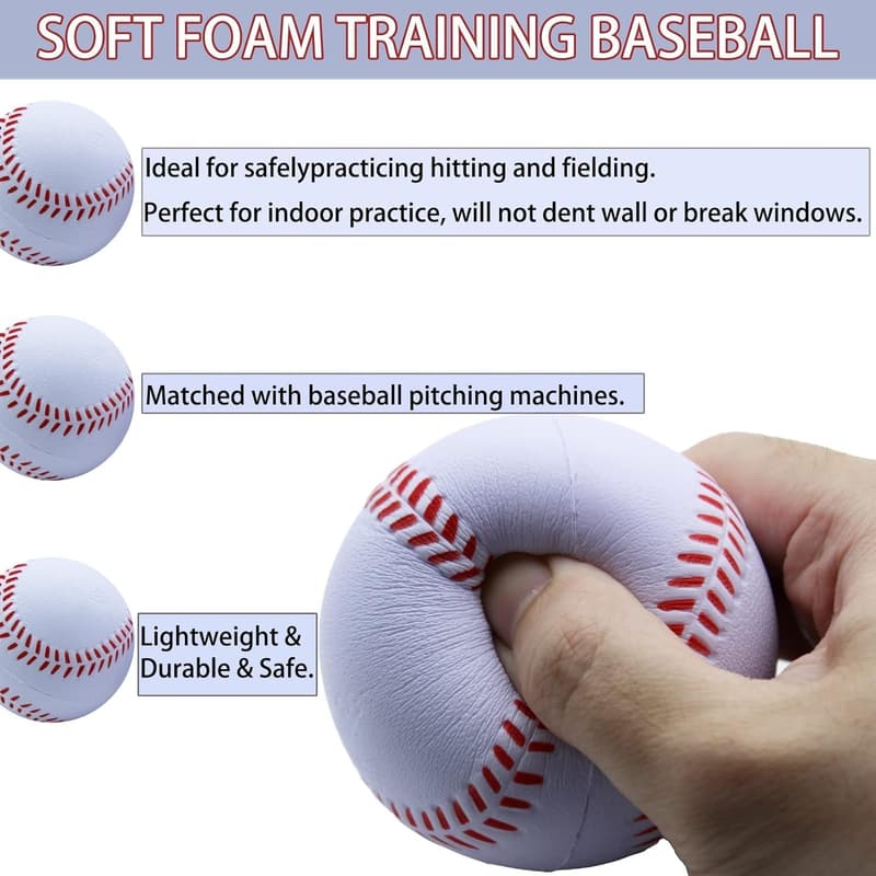 Foam Baseballs 20-Pack for Practice and Training