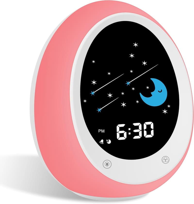 Sleep Training Kids Alarm Clock with Sun & Moon Indicators