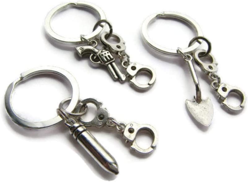Best Friends Keychain Set - Handcuff Jewelry for Birthdays