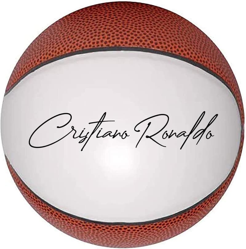 Autograph Basketball - Blank White and Brown Panels