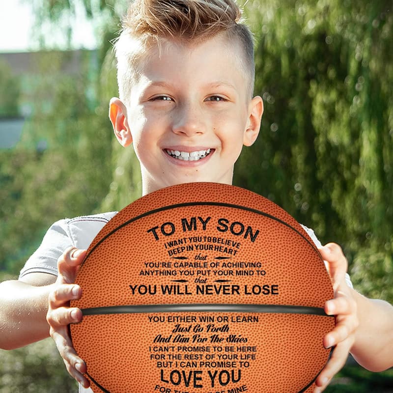 Personalized Leather Basketball - Graduation & Birthday Gift for Son/Grandson