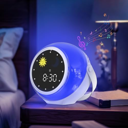 Kids Sunrise Alarm Clock with White Noise & Night Light