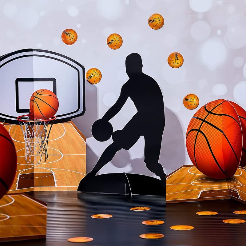 Basketball Centerpieces - 24 Piece Party Decorations