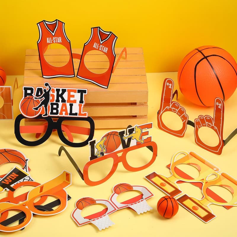 Basketball Party Favors - 36 Pcs Photo Booth Glasses