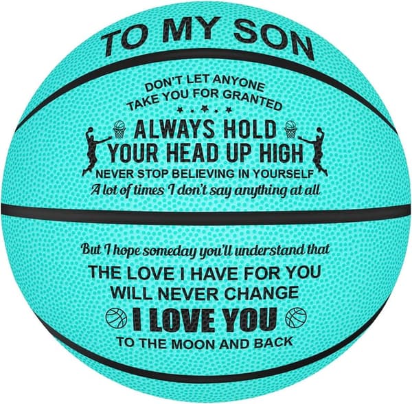 Graduation Basketball with Custom Engraving for Son