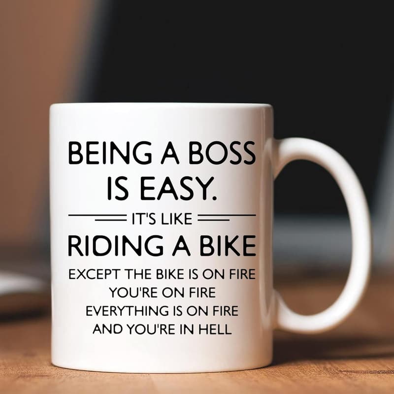 Boss Day Mug Gift - Funny 11 oz Coffee Cup for Bosses