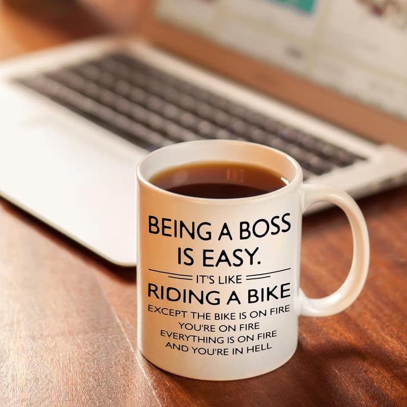 Boss Day Mug Gift - Funny 11 oz Coffee Cup for Bosses