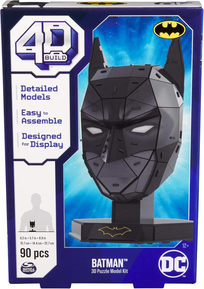 DC Batman 3D Model Kit with Stand - 90 Piece Puzzle for Ages 12+