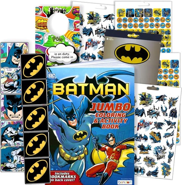 Batman Stickers & Activity Set with Coloring Book and Door Hanger