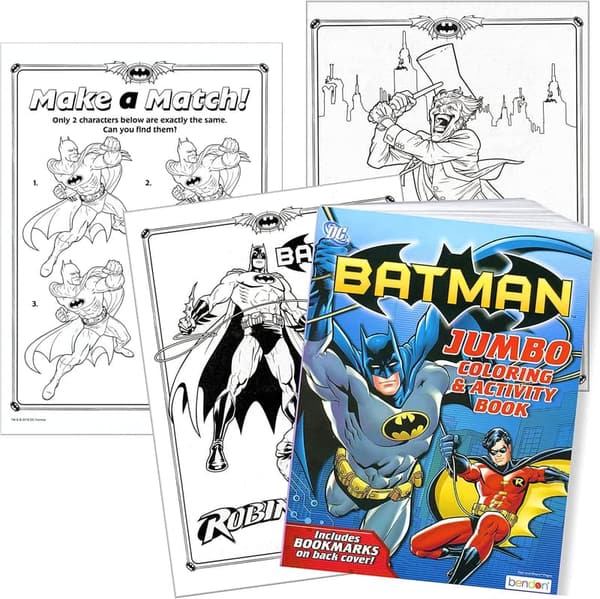 Batman Stickers & Activity Set with Coloring Book and Door Hanger