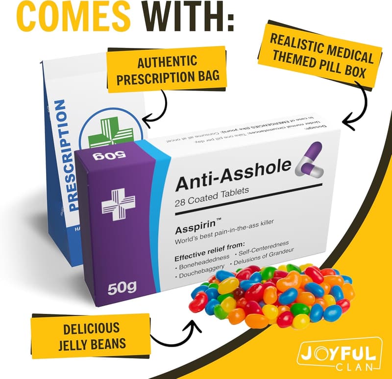 Funny Christmas Pill Box - Gag Gift for Boss or In-Laws