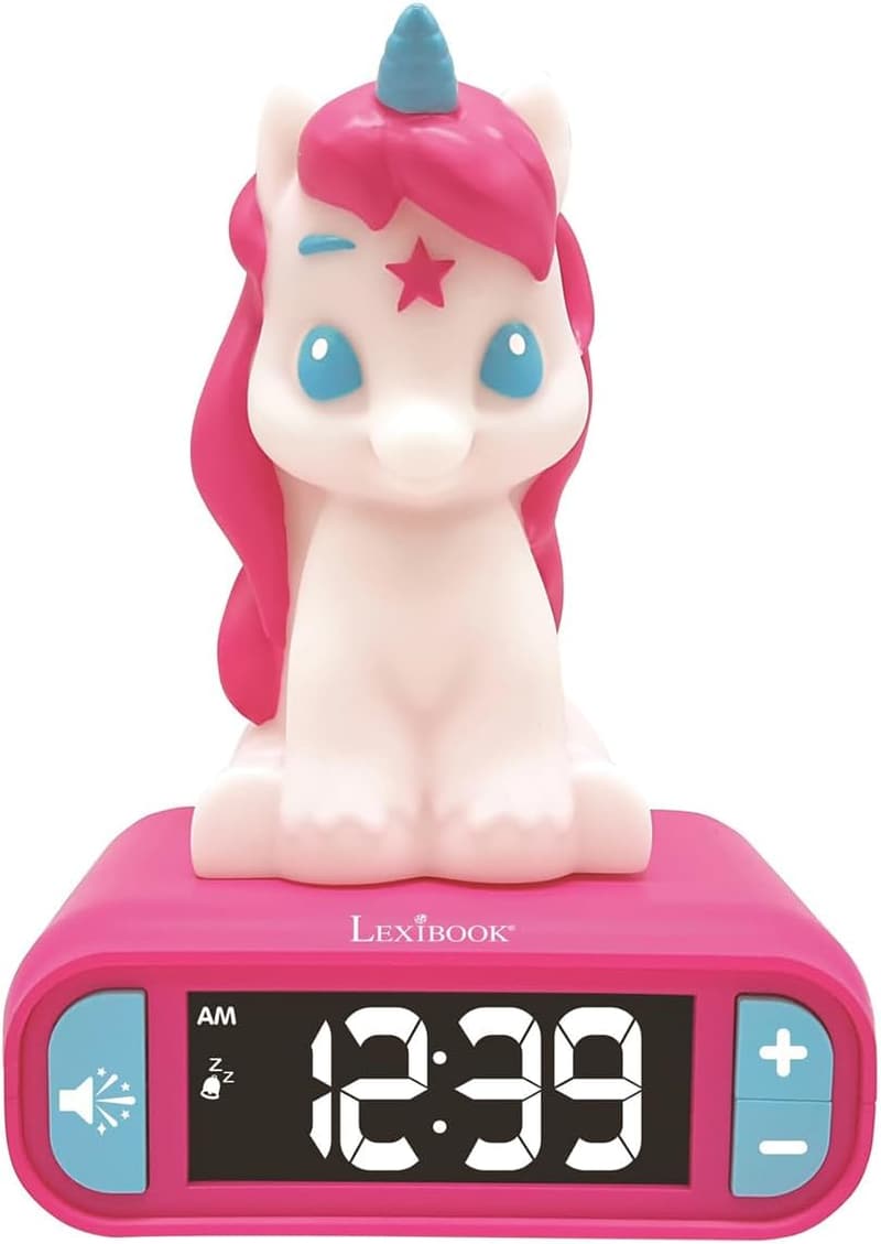 Unicorn Digital Alarm Clock for Kids with Night Light - Pink