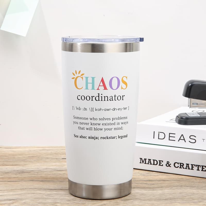 Mother's Day Chaos Coordinator Tumbler - 20oz, Funny Gift for Women