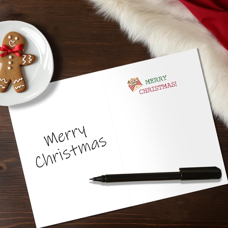 Merry Christmas Greeting Card with Envelopes for Couples
