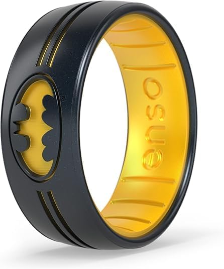 DC Comics Etched Silicone Rings - Batman, Superman, Wonder Woman