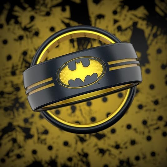 DC Comics Etched Silicone Rings - Batman, Superman, Wonder Woman