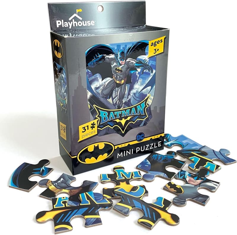 Batman Mini Puzzle for Kids - 31-Piece Die-Cut Playhouse Set