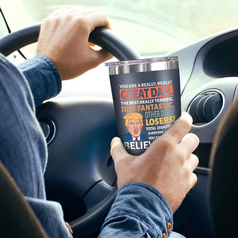Funny 20 oz Navy Tumbler - Unique Father's Day Gift for Dad