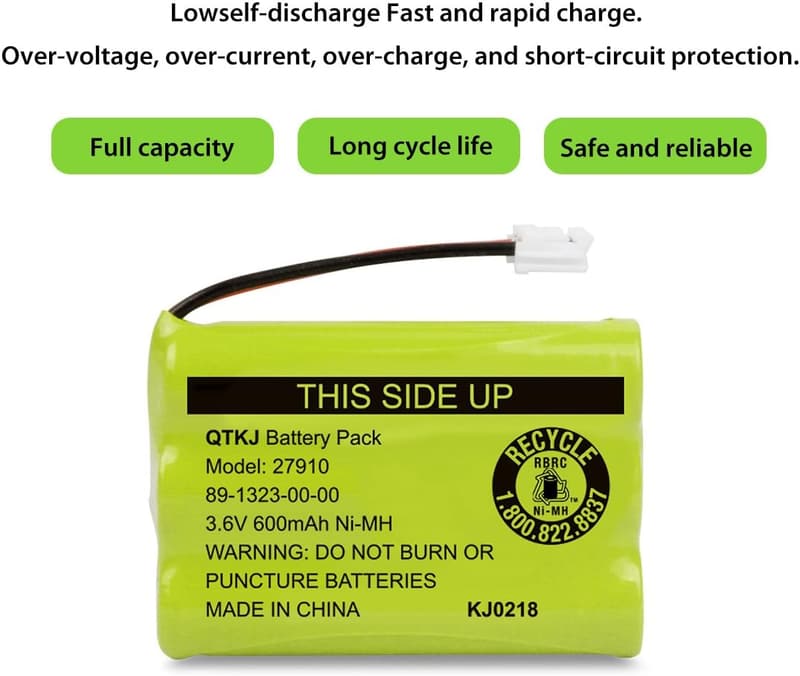 Motorola Cordless Phone Battery Replacement (3-Pack)