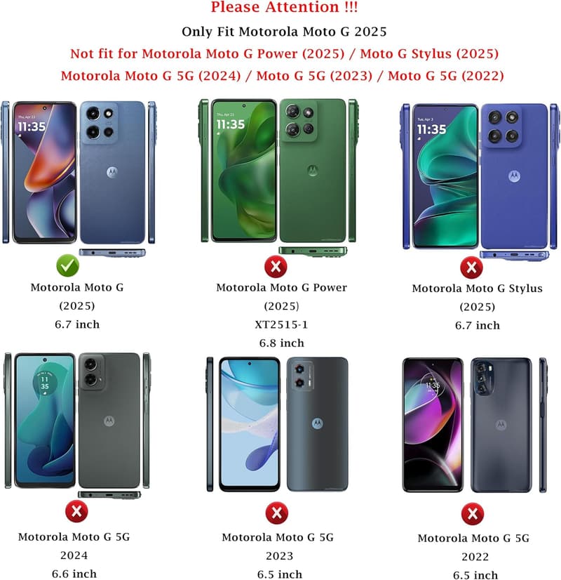 Motorola Moto G 2025 Dual-Layer Protective Case with Kickstand