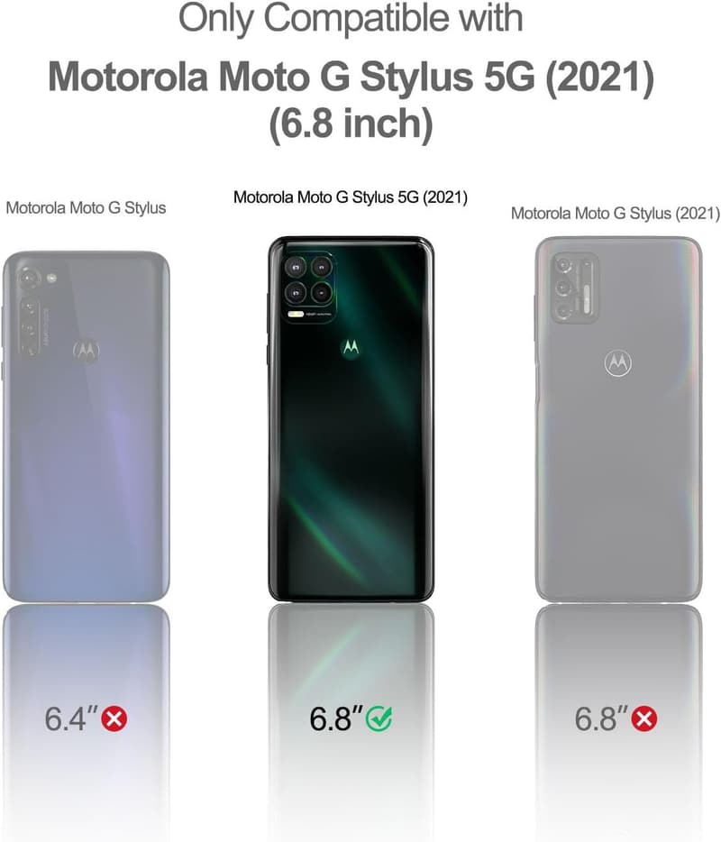 Moto G Stylus 5G Case with Built-in Screen Protector and 360° Rugged Protection
